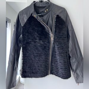 Trilogy Leather & Fur Coat - Size Small